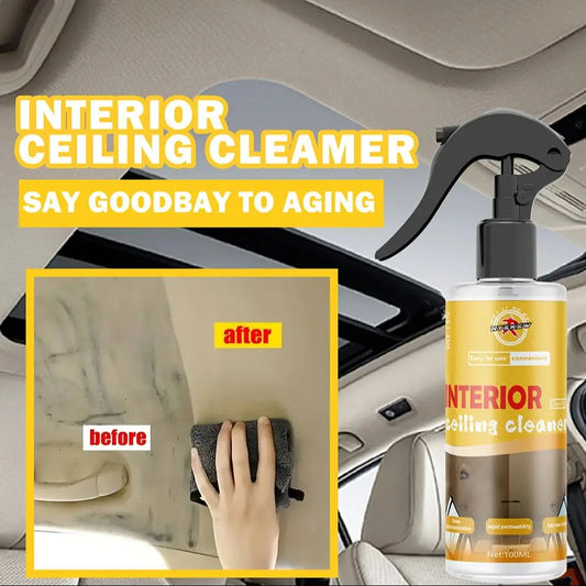 Car Interior cleaner Efficient Cleaning All-purpose Spray for Car Interiors Sofa,Roof Central Consoles Free From Water Washing