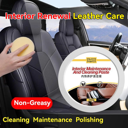 Car Interior Maintenance and Cleaning Paste - Gentle Formula, Deep Cleaning, Easy to Use, No Water Required