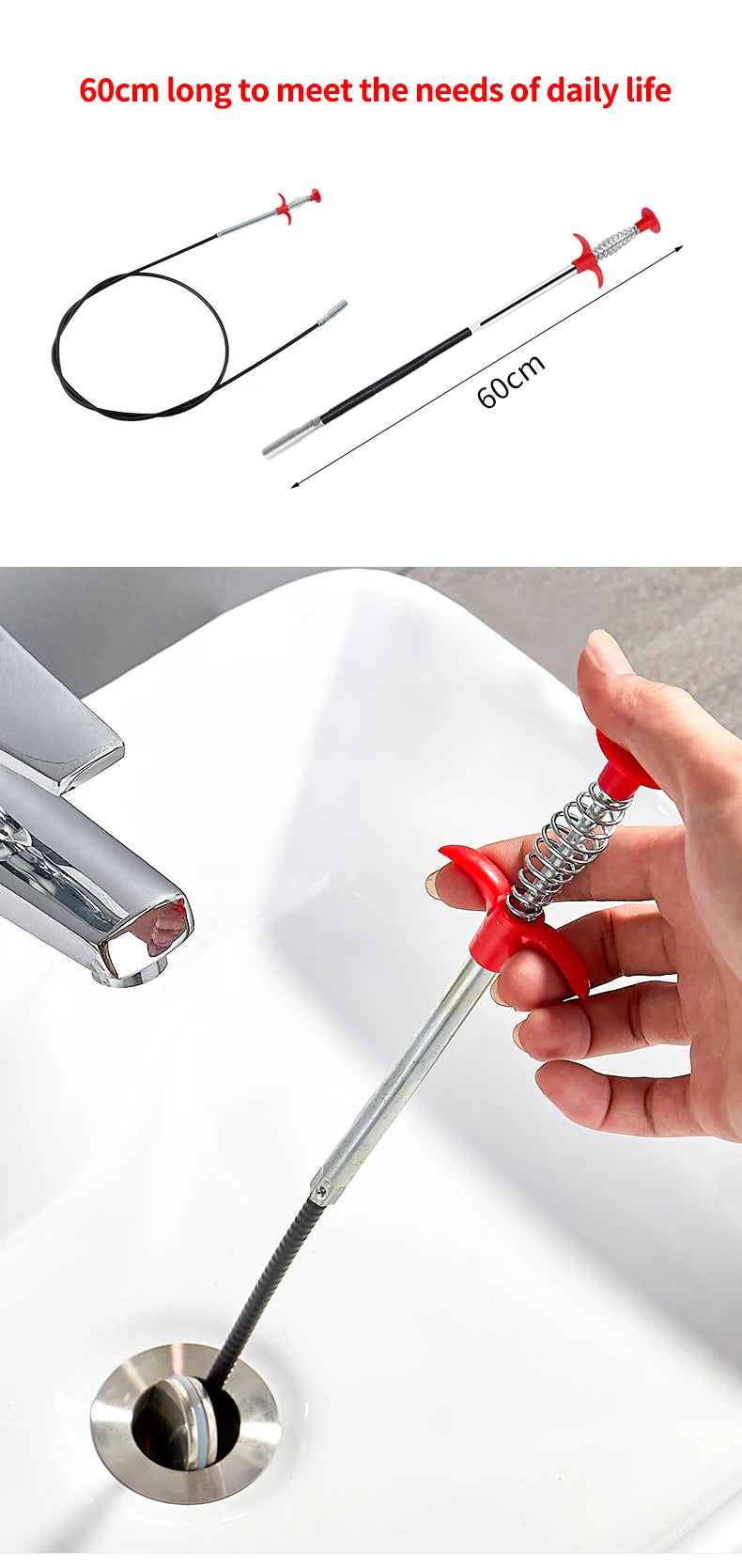 Plumbing Four-claw Hook Dredger Sewer Toilet Tool Manual Toilet Grab Hair Cleaning Clogging Household