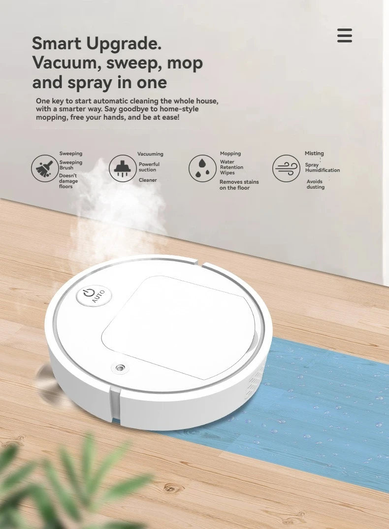 Suction mop spray humidification sweeping robot disinfection and sterilization mobile automatic mosquito repellent