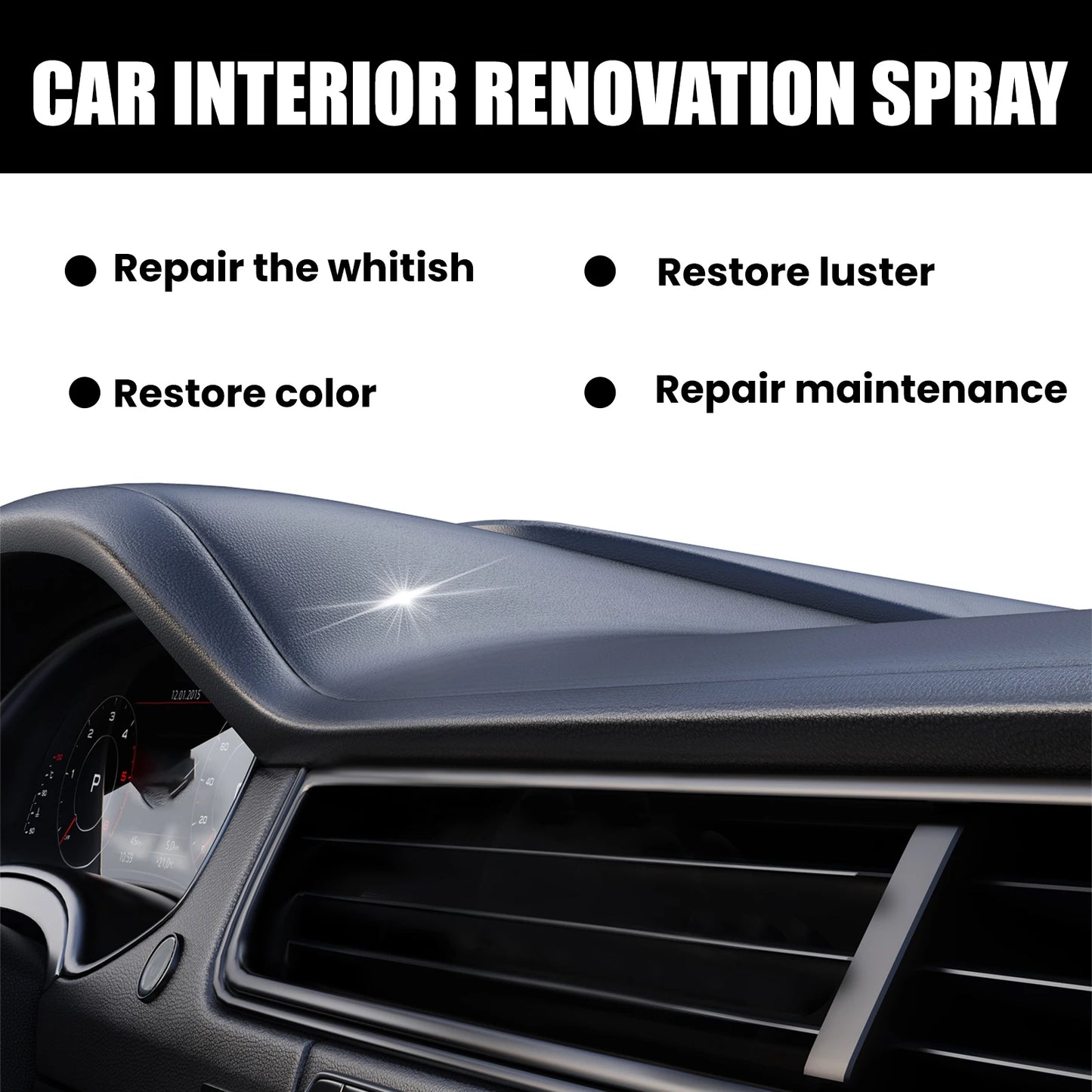 100ml Car Interior Refurbishment Spray Seat Dashboard Cleaning, Decontamination, Maintenance and Refurbishment Care Agent
