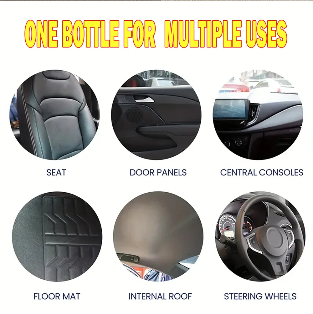 Car Interior cleaner Efficient Cleaning  All-purpose Spray for Car Interiors Sofa,Roof Central Consoles Free From Water Washing